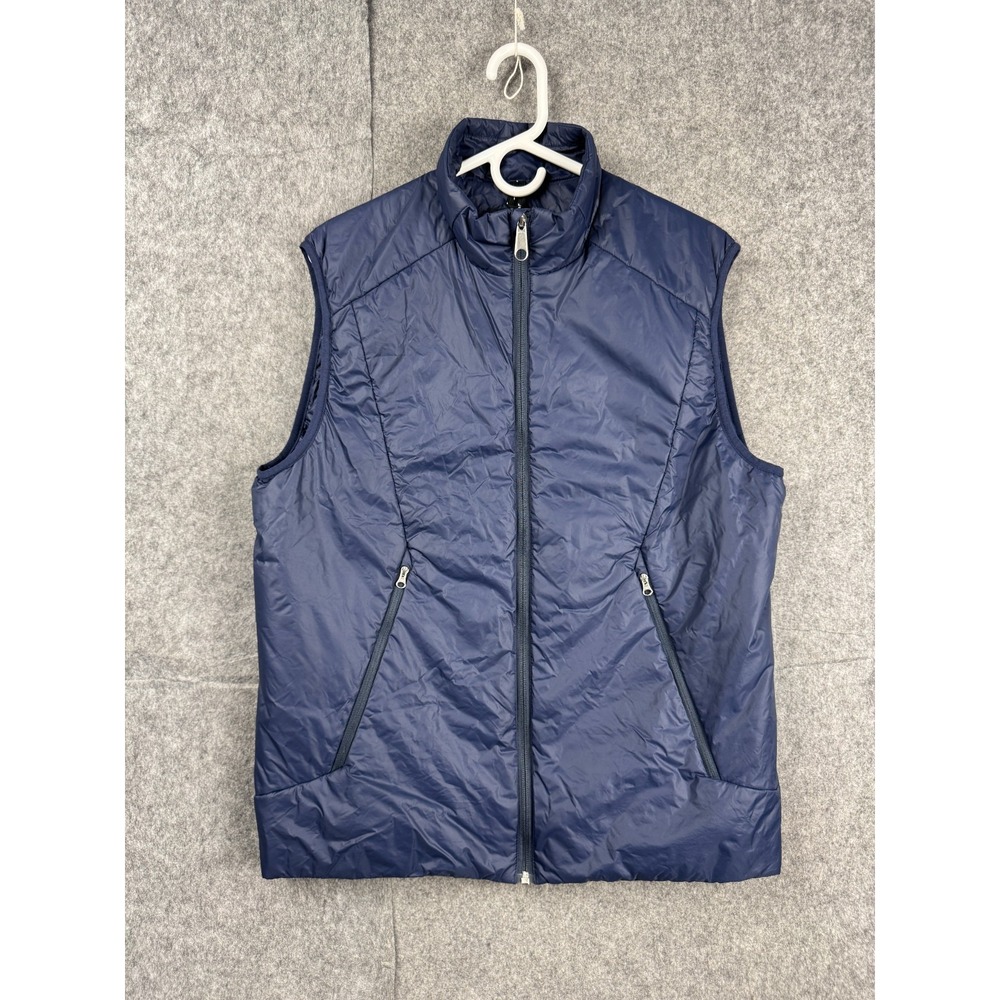 Peak Performance Puffer Vest Women's Large Blue Full Zip NATHAN V G44490060